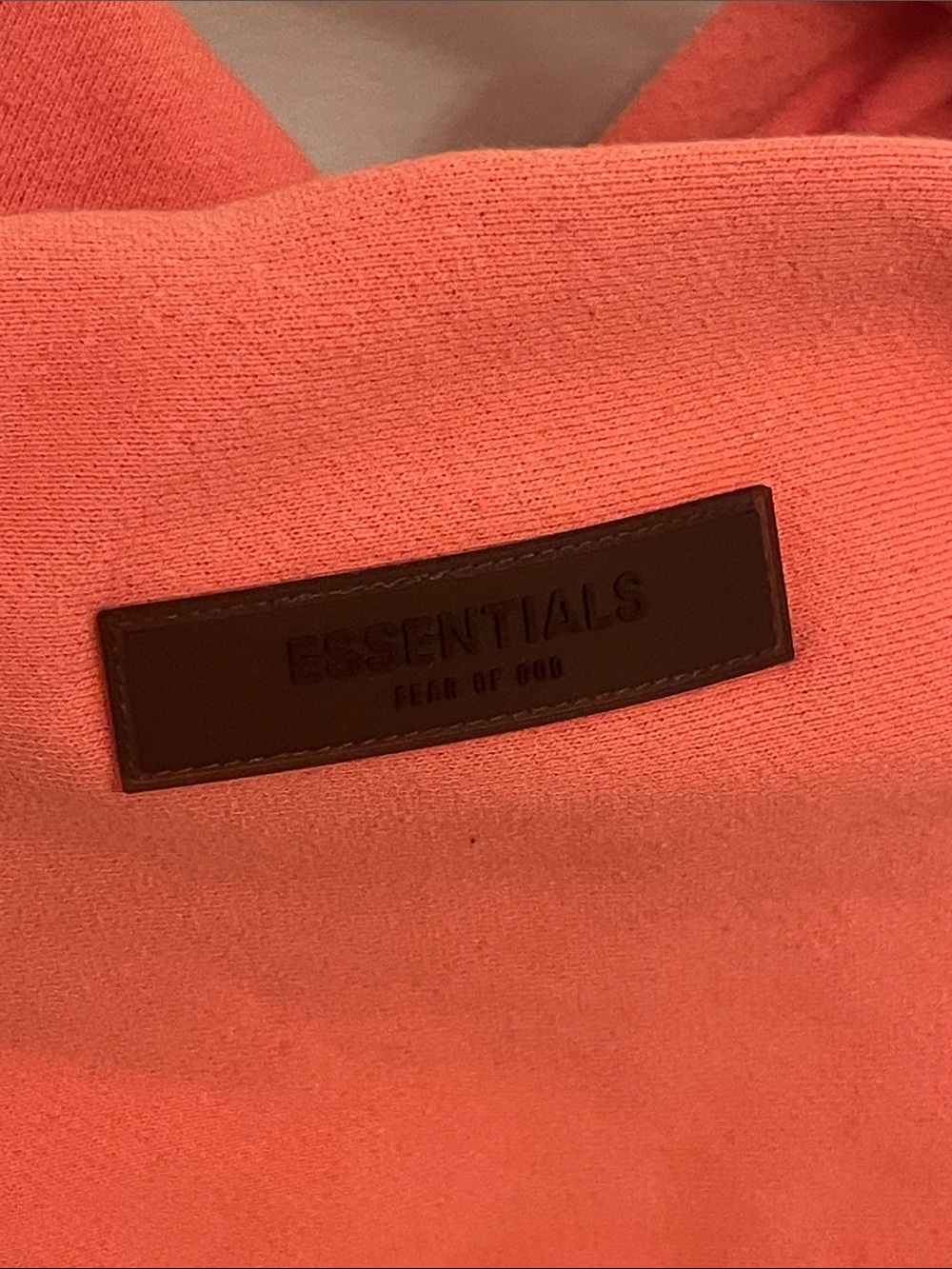 Essentials Fear of God Coral Crewneck Hoodie with Subtle Logo - Picture 10 of 12